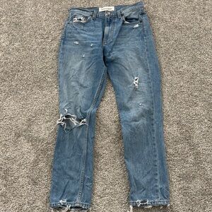 Reformation Distressed Blue Jeans